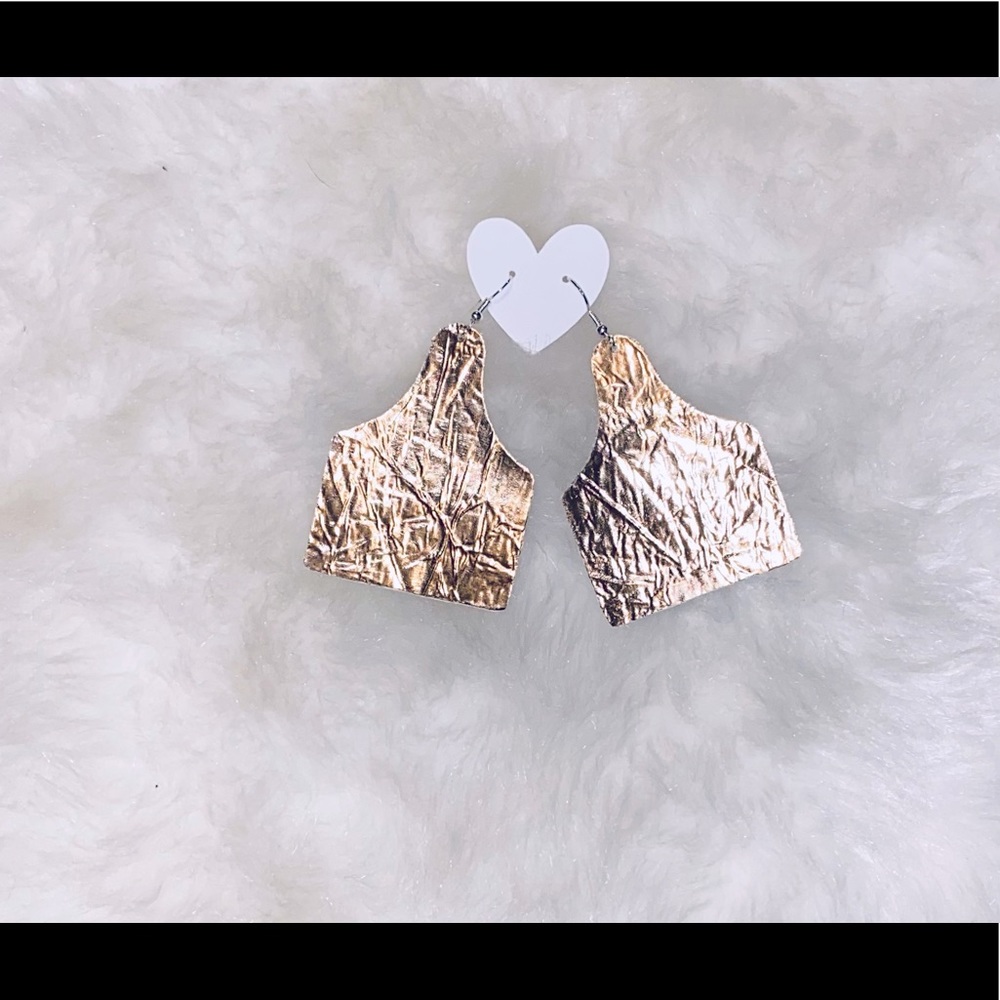 Faux leather earrings